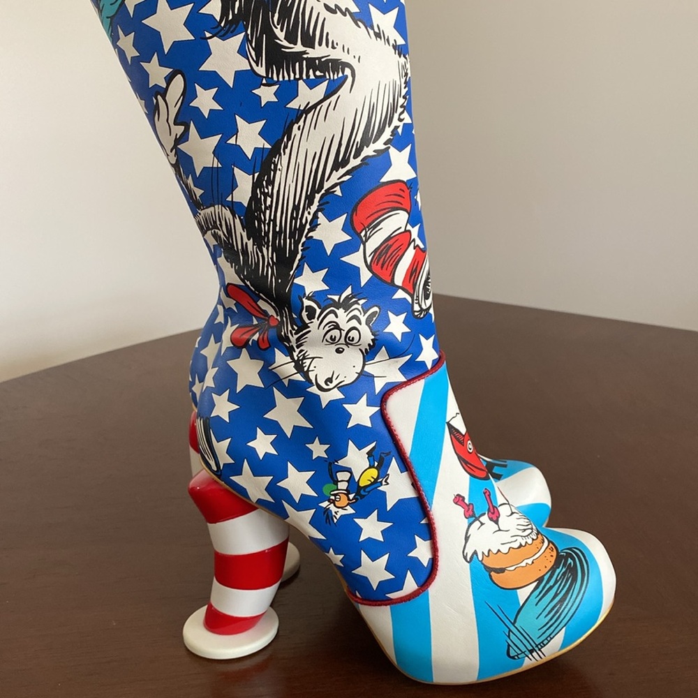 Irregular Choice Dr Seuss Boots Sz 9 - Picture 7 of 17